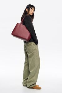 Burgundy leather shopper bag Burgundy leather shopper bag