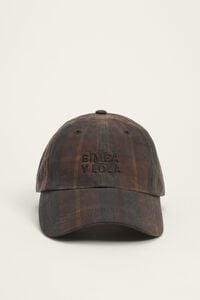 Gorra tejido encerado tart&aacute;n caf&eacute;