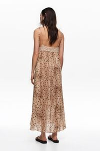 Vestido plisado encaje watercolor dots