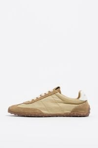 Ochre suede and fabric 13 29 sneaker