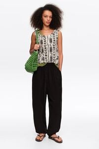 Camiseta tirantes devor&eacute; Moon stripes blanca