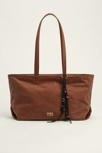 Bolsa shopper mediana encerada &oacute;xido