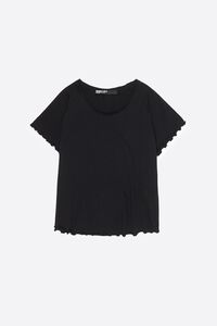 Camiseta ajustada rangl&aacute;n negra