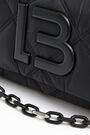 Bolso solapa S nylon acolchado negro Bolso solapa S nylon acolchado negro