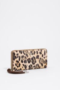 Cartera cierre grande nylon Leopard natural