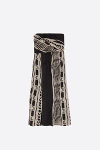 Vestido palabra de honor Moon stripes blanco