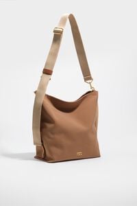 Bolsa Carlino mediana gabardina canela