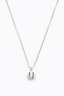 Letter U short silver necklace Letter U short silver necklace