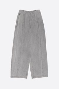 Pantal&oacute;n denim fluido ancho gris