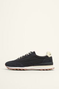 Anthracite suede and fabric 13 23 sneaker