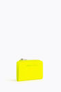 Monedero rectangular croco amarillo neón Monedero rectangular croco amarillo neón