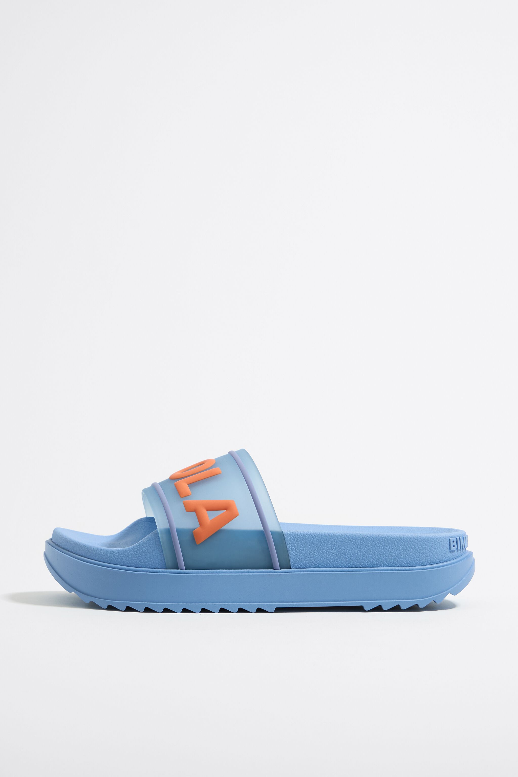 Blue platform flip flop