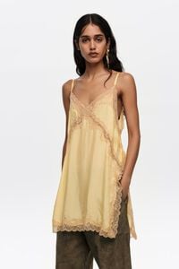 Long yellow lingerie top