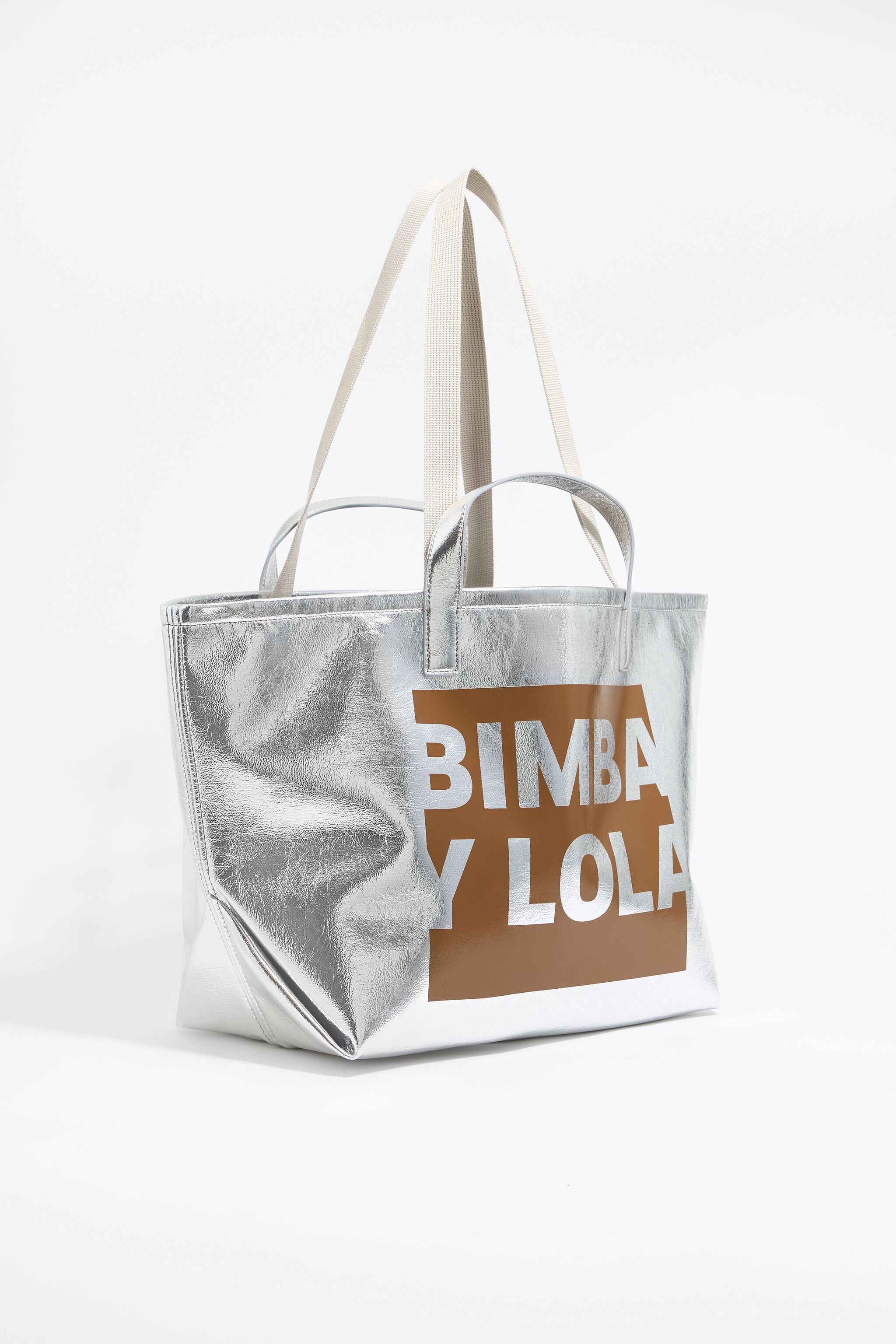★dumaro★ Banana Tote Bag Silver ☆dumaro☆ Banana Tote Bag Silver Dandys_Foil_tote_Inset_1024x.