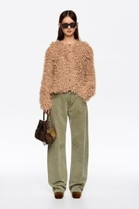 Cárdigan corta alpaca camel