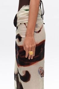 Anillo caracol resina esmaltada