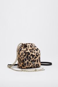Bolsa mini nylon leopardo natural