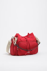 Bolsa bucket Pocket mediana nylon rojo
