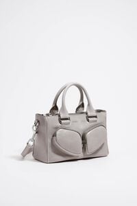 Bolsa tote Pocket mediano piel gris