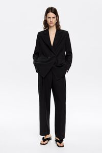 Black darted ankle-length trousers Black darted ankle-length trousers