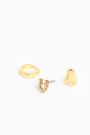 Mini hoop earrings with the letter U Mini hoop earrings with the letter U