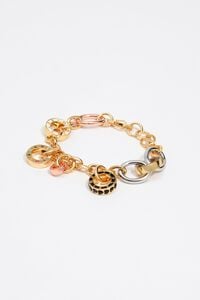 Pulsera cadena dorada multilogos