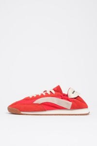 Tenis 13 06 piel nylon rojo