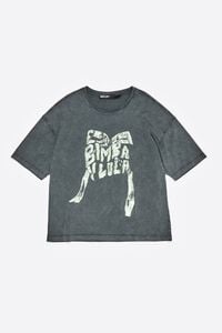Camiseta logo lazo gris claro