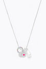 Collar plateado piezas perla Collar plateado piezas perla
