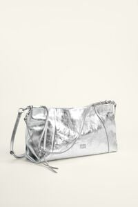 Bolsa sobre grande piel plata