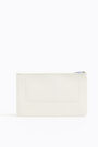 White leather flat make-up case White leather flat make-up case
