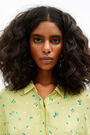 Green Little-Flowers flowing shirt Green Little-Flowers flowing shirt