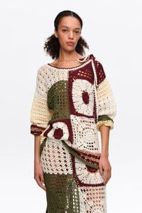 Jersey crochet recto multicolor