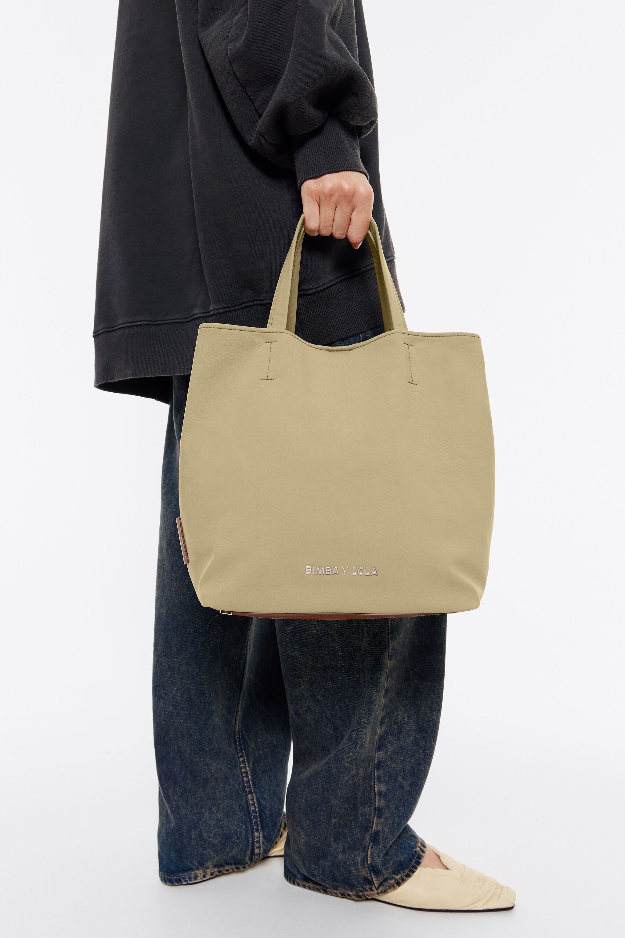 Bolsa Chihuahua grande gabardina natural