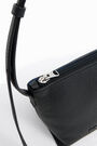 Bolso bandolera S trapecio piel negro Bolso bandolera S trapecio piel negro