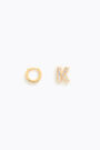 Mini hoop earrings with the letter K Mini hoop earrings with the letter K