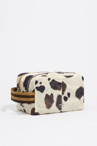 Large Pony nylon double make-up case