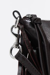 Medium burgundy fringed leather Madrid bag