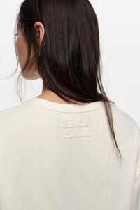 Camiseta oversize encajes marfil