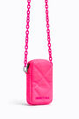 Minibolso acolchado piel fucsia Minibolso acolchado piel fucsia