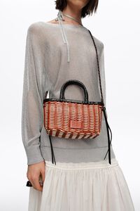 Toasted leather plaited mini bag