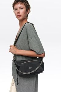 Large black nylon Madrid bag