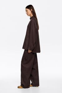 Pantalón jogger algodón lana café oscuro