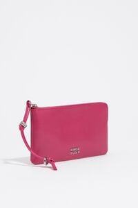 Monedero grande piel fucsia