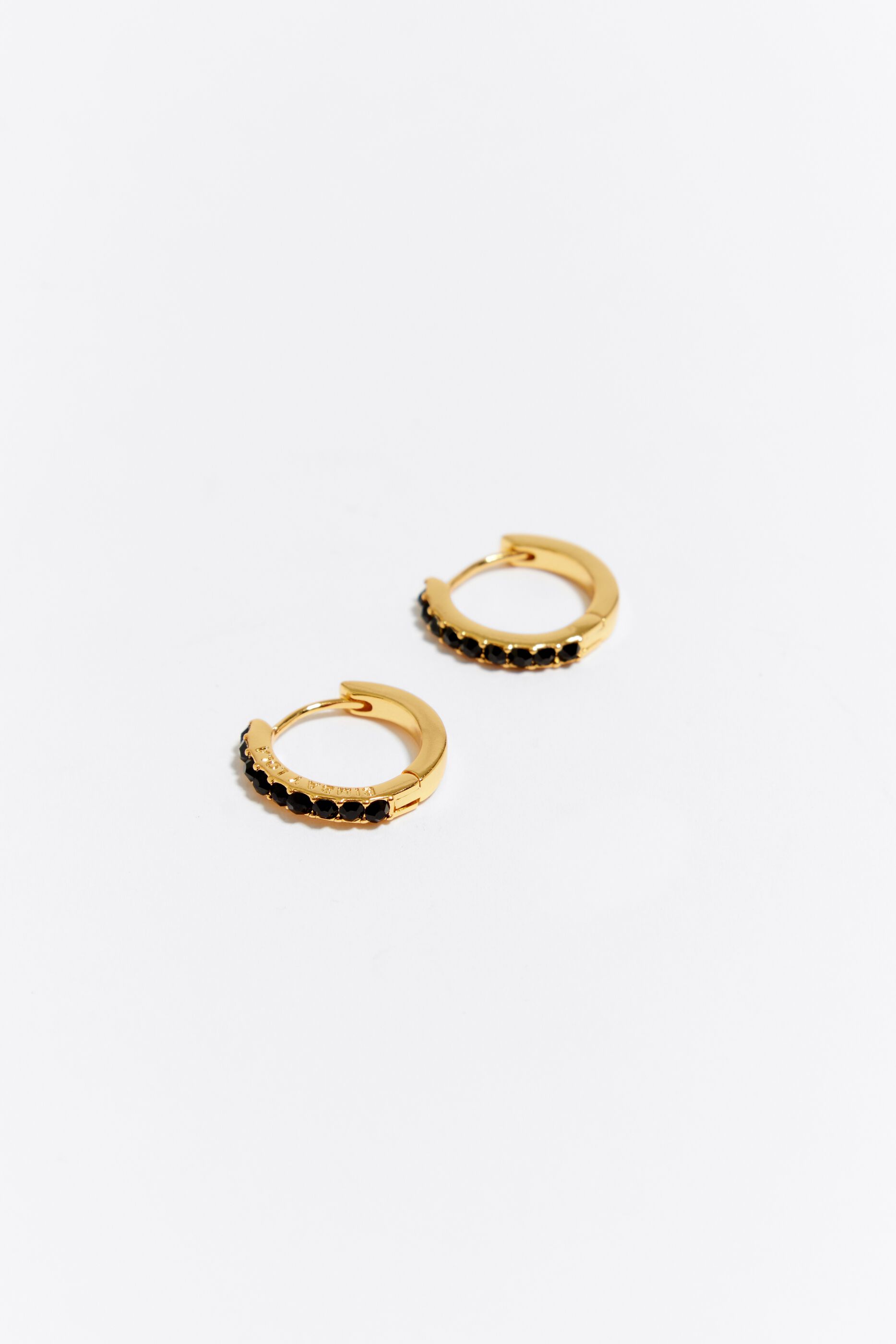 Hoop black deals earrings