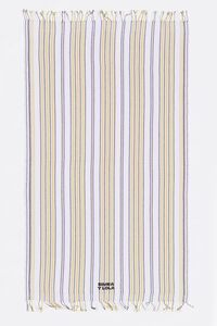 Ivory woven striped towel