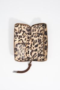 Cartera cierre grande nylon Leopard natural