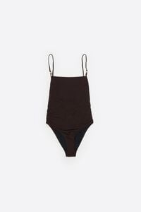 Traje de ba&ntilde;o chocolate con beads