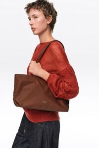 Bolsa shopper mediana encerada &oacute;xido