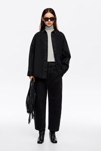 Camisa denim remaches negro